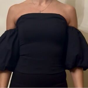 Free People Black Elegant Top